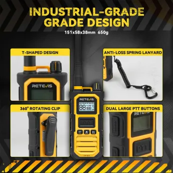 Retevis RB648 Pro UHF Long Range Radio 6/10/12/20 Pack with Multi-unit Charger