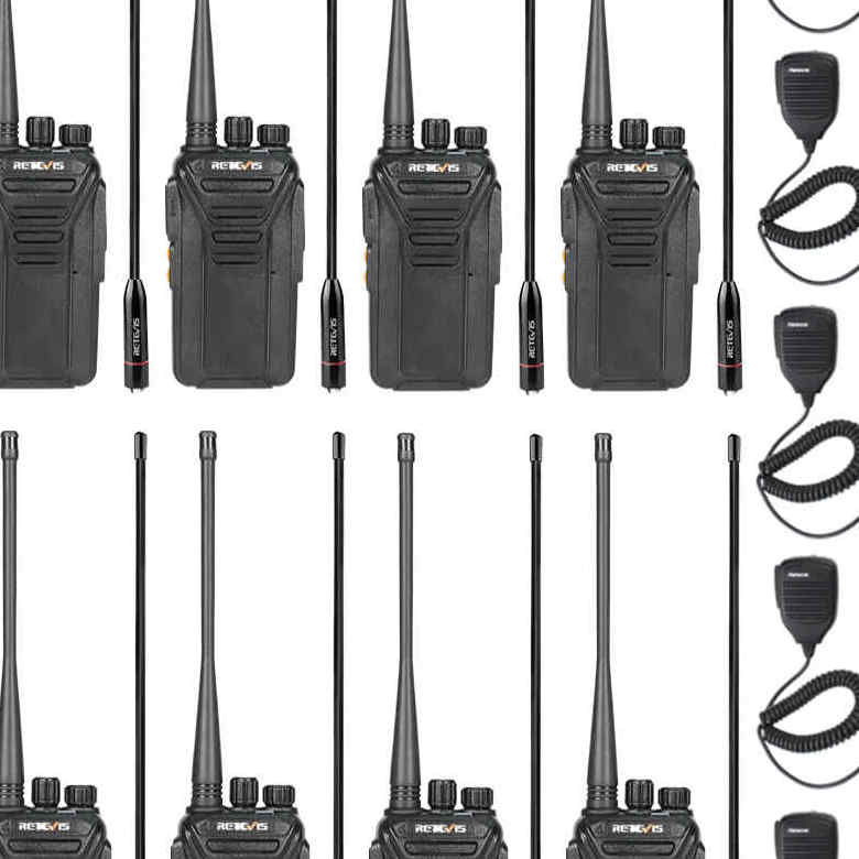 Retevis RT27V MURS Radio with Long Antenna and Speaker Mic 10 Packs | License-Free | USB Charging | High Gain Antenna | VOX | Long Battery Life