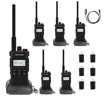 Retevis RT86S Long Range Walkie Talkie (6Pack) with Six-way Charger