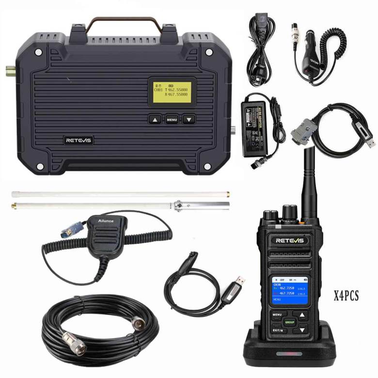 Retevis NR30S Radio with RT97L GMRS Repeater Long-Distance Communication System