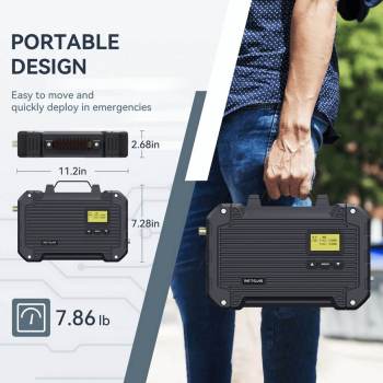 Retevis RT97L 25W Portable GMRS Repeater IP66 Waterproof Long Range Base Station