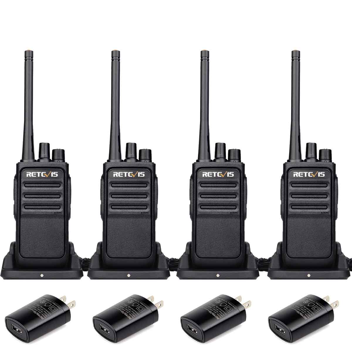 Retevis RT17 Handheld 2 Way Radio USB-C License-free Walkie Talkies (4 Pack)