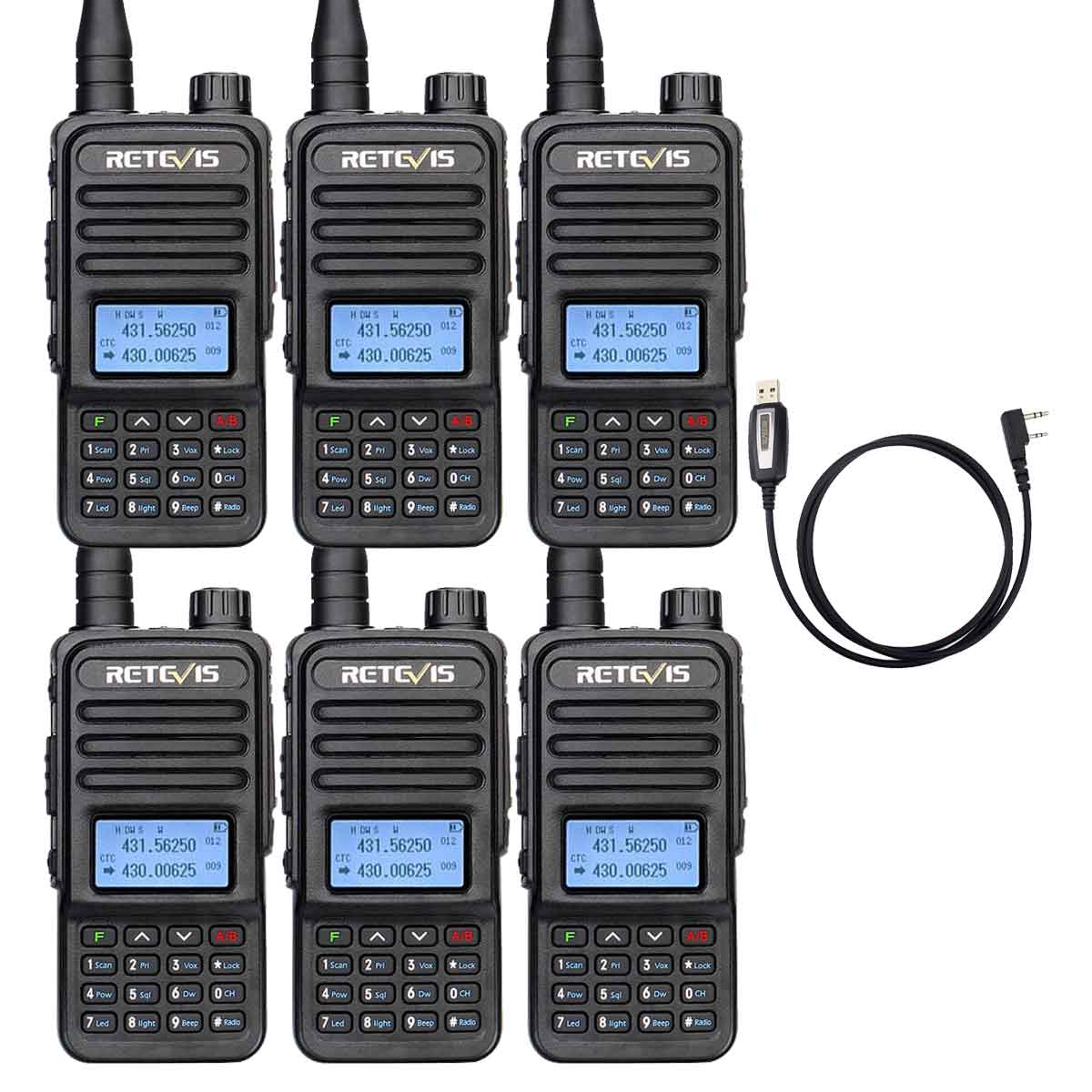 RT85 5 Watt UV Dual Band FPP Amateur Radio (6 Pack)