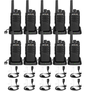 Retevis RT68 FRS Business Radio with Earpiece | License-Free | 1200mAh Battery | Rugged Construction | VOX