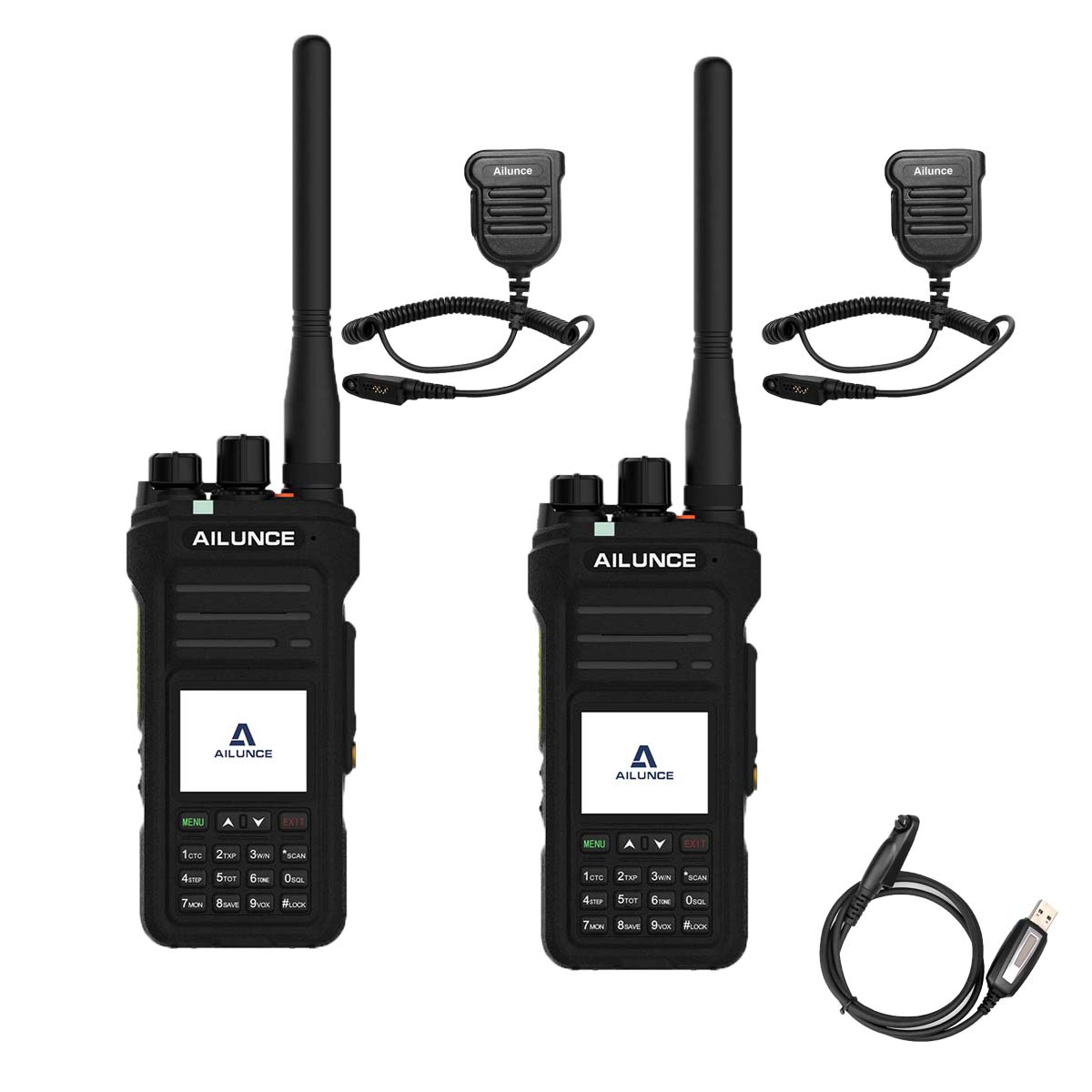 Ailunce HA1G Waterproof GMRS Radio With Microphone 2 Pack