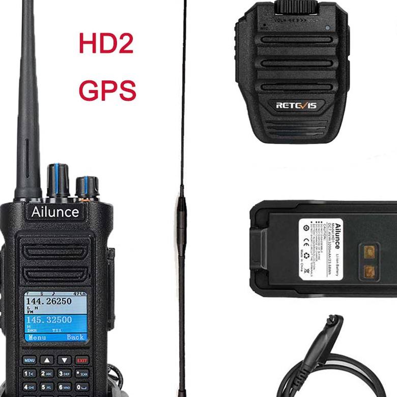 Retevis HD2 Bluetooth Dual Band Dmr Radio with GPS IP67 Waterproof 