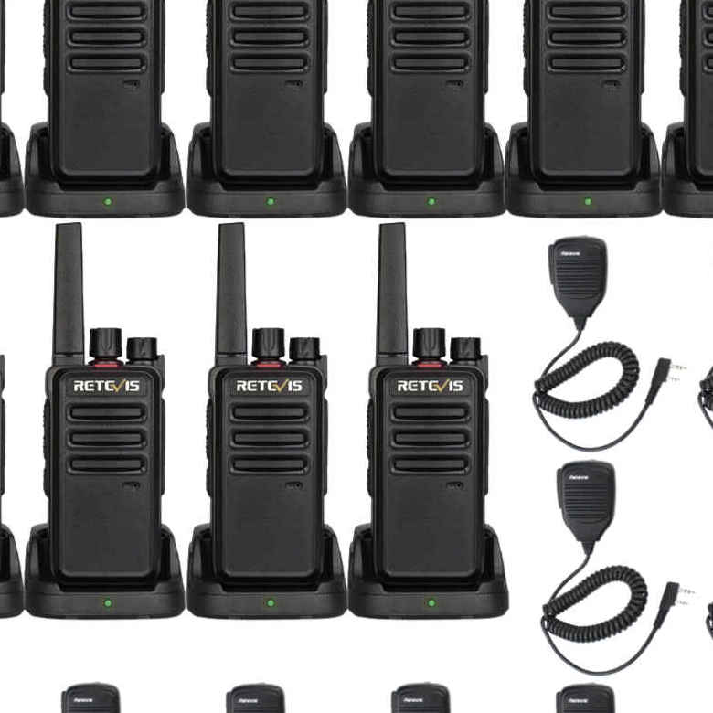 Retevis RT68 FRS Business Radio 10 Packs with Speaker Mics | License-Free | 1200mAh Battery | Rugged Construction | Hands-Free