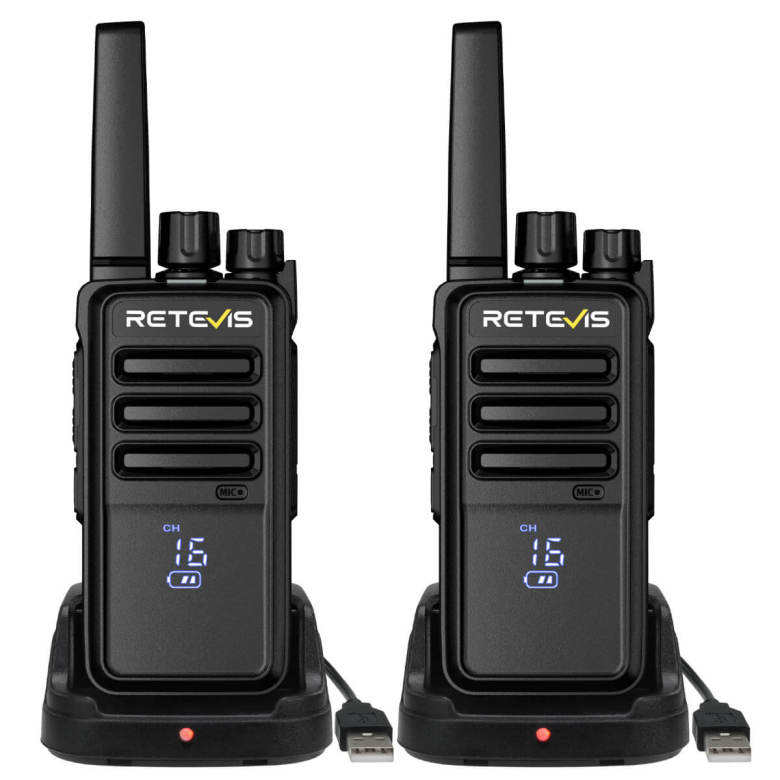 Retevis RT68H FRS Radio | License-Free | Type-C Charging | 1200mAh Battery | Rugged Construction | Hidden Display