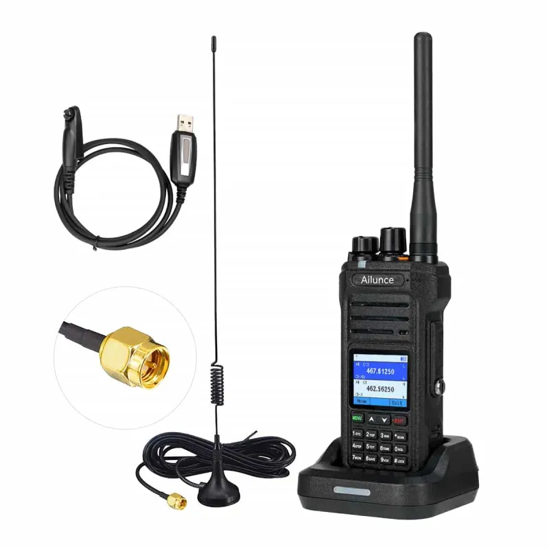 HA1G IP67 Waterproof GMRS Radio with Magnetic Base SMA Antenna