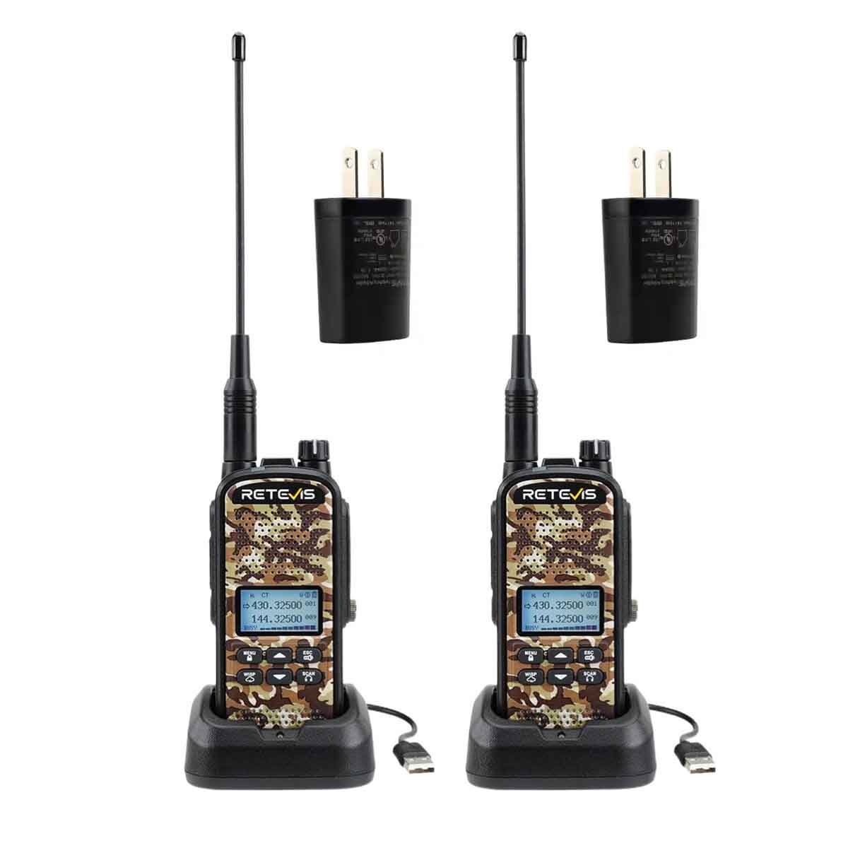 Retevis EZTalk 62 Dual Band VHF/UHF Handheld Radio (2 Pack)