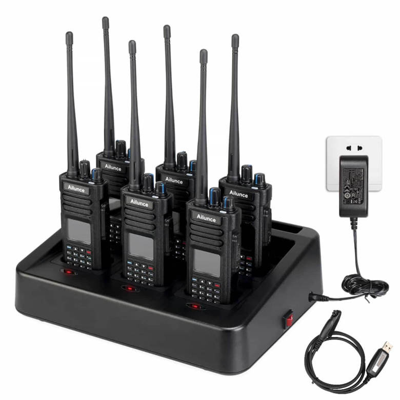 Retevis Ailunce HD1 6-Pack with 6-Way Charger for Team Communication Solution