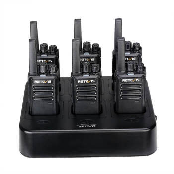 Retevis RT668 PMR446 Radio 6 Packs with Multi-Unit Charger  | License-Free | Rugged Construction | Long Battery Life | Clear Sound | VOX Hands-Free
