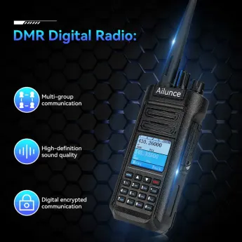 Retevis Ailunce HD2 10W Bluetooth Dual Band DMR Radio with GPS IP67 Waterproof 