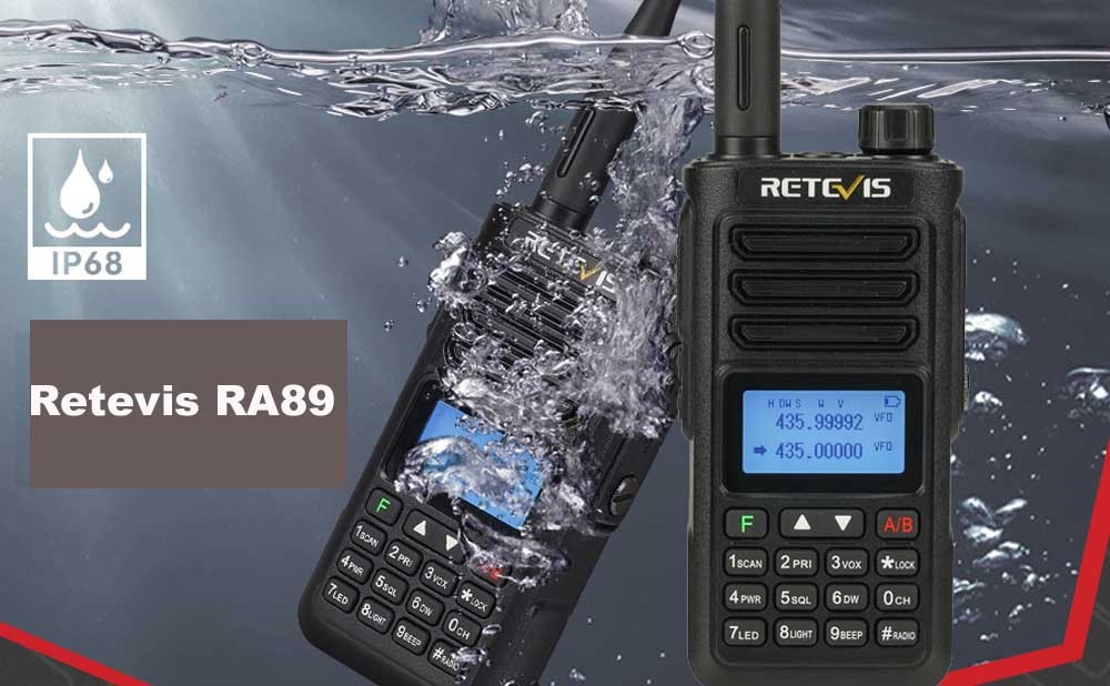 Ip68 Rugged Waterproof VHF UHF Walkie Talkie RA89