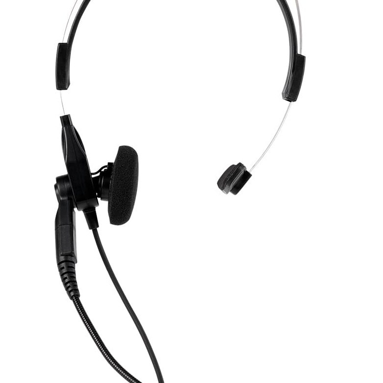 Retevis Over The Head Single Muff Lightweight Headset For Kenwood 2Pin Walkie Talkies