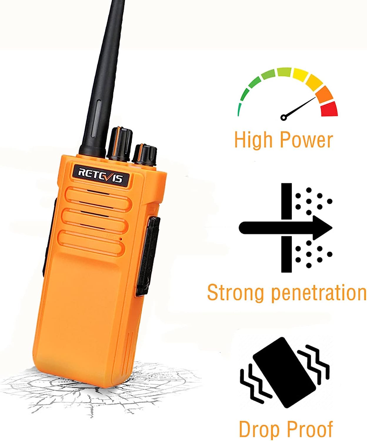 RT29 Durable Long Range Radio with IP67 Speaker Mic 2Pack