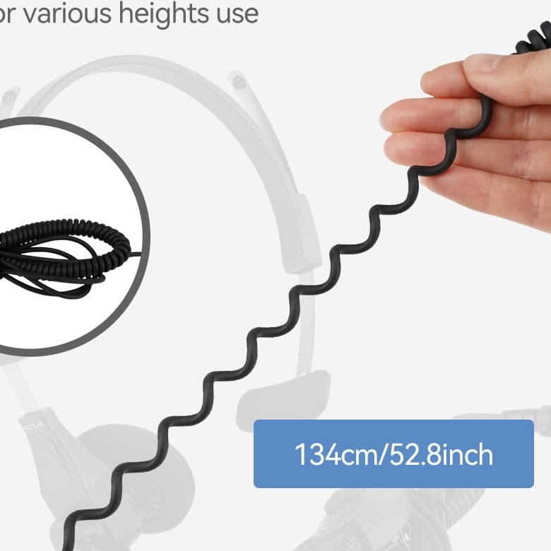 Retevis Over The Head Single Muff Lightweight Headset For Kenwood 2Pin Walkie Talkies
