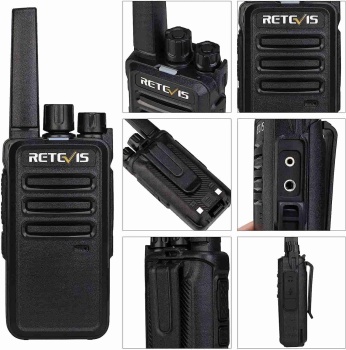 Retevis RT68 FRS Business Radio with Earpiece | License-Free | 1200mAh Battery | Rugged Construction | VOX