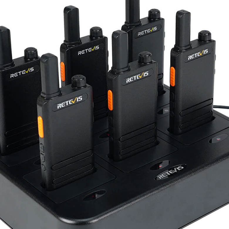 B63 PMR446 License Free 2 Way Radio 6pcs with 6-Unit Charger
