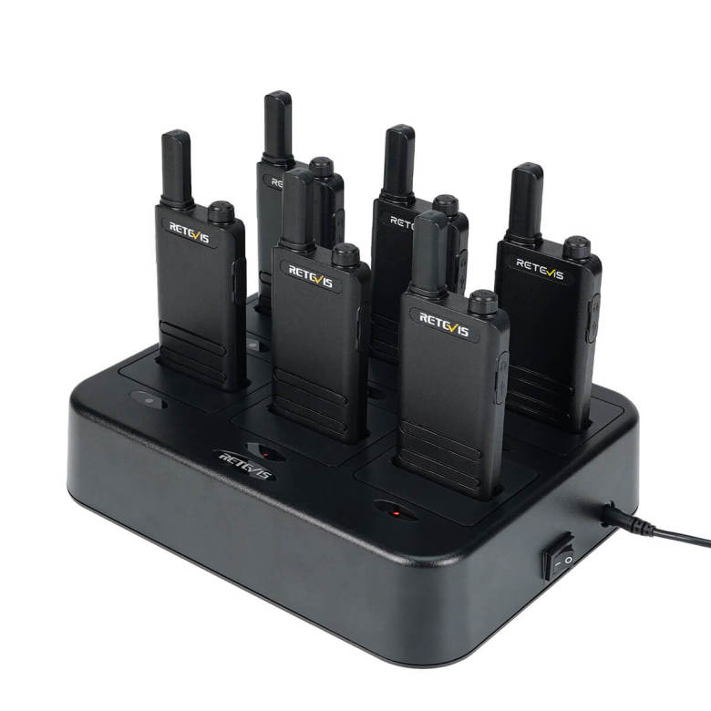 B63 PMR446 License Free 2 Way Radio 6pcs with 6-Unit Charger