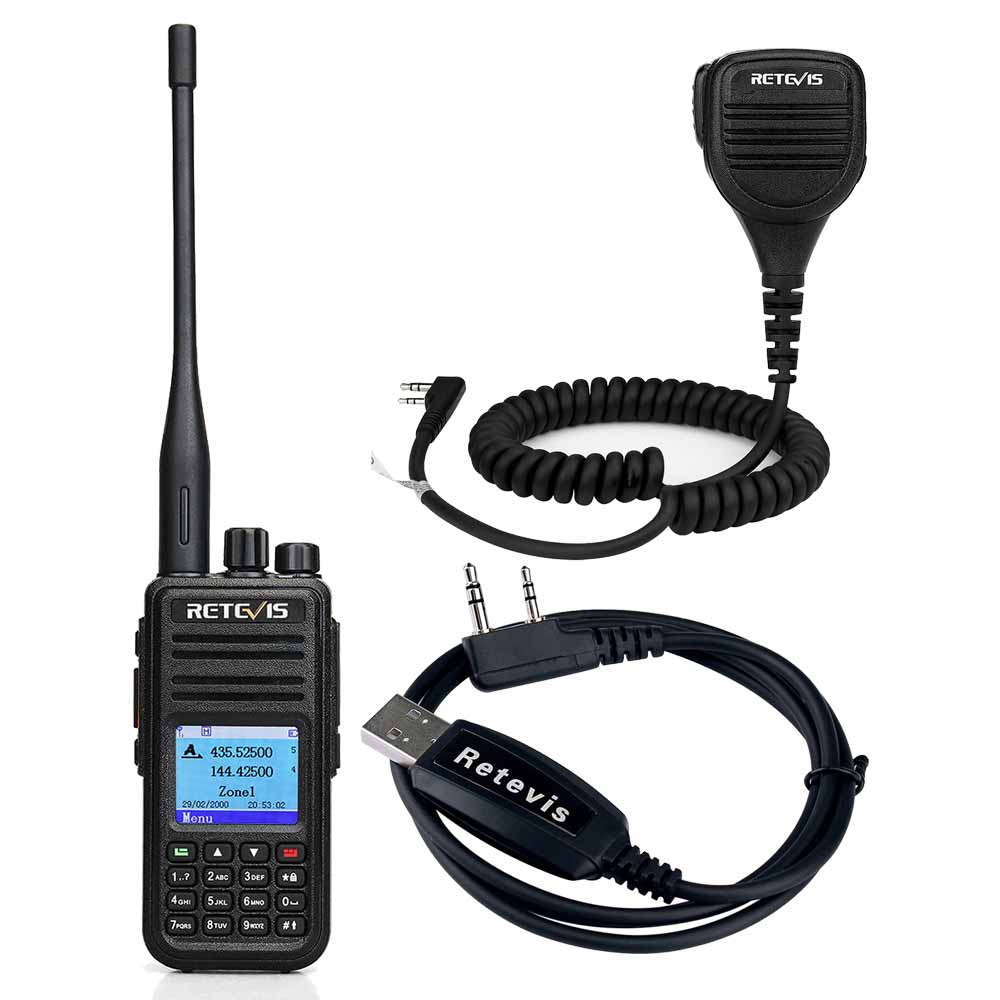 RT3S DMR Radio and  Cable Speaker Mic Bundle