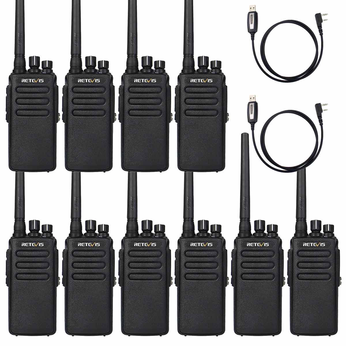 RT81 10w UHF DMR Radio With  Programming Cable Bundle (10 Pack)