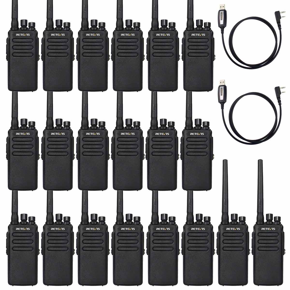 RT81 10w UHF DMR Radio With  Programming Cable Bundle (20 Pack)