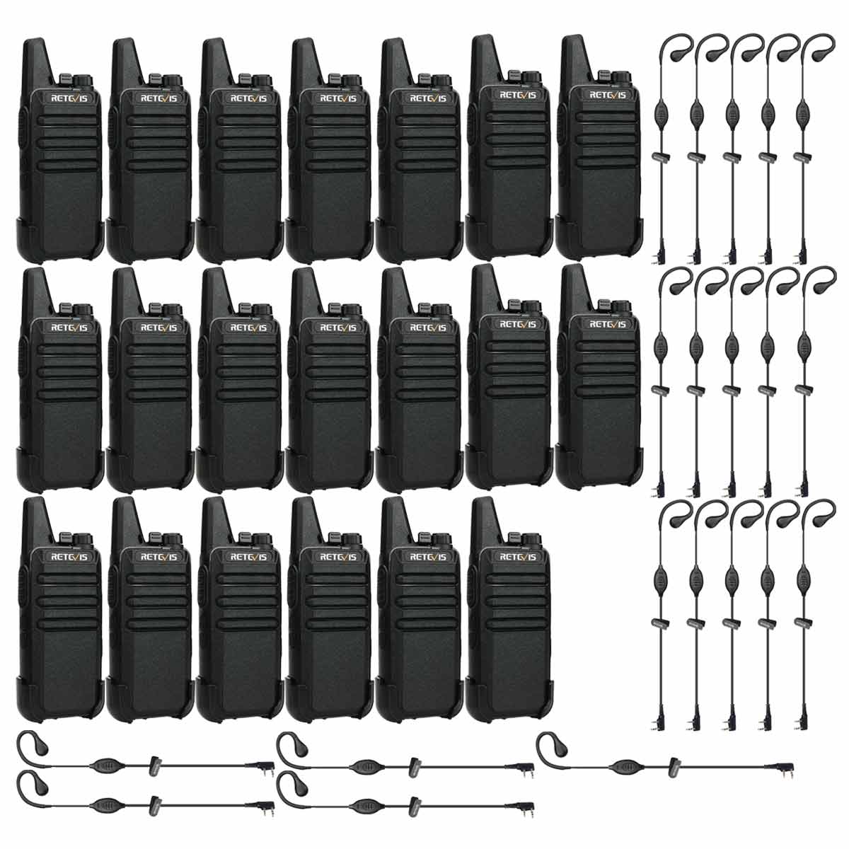 RT622 Small Business Radios with Earpiece Kit (20 Pack) 