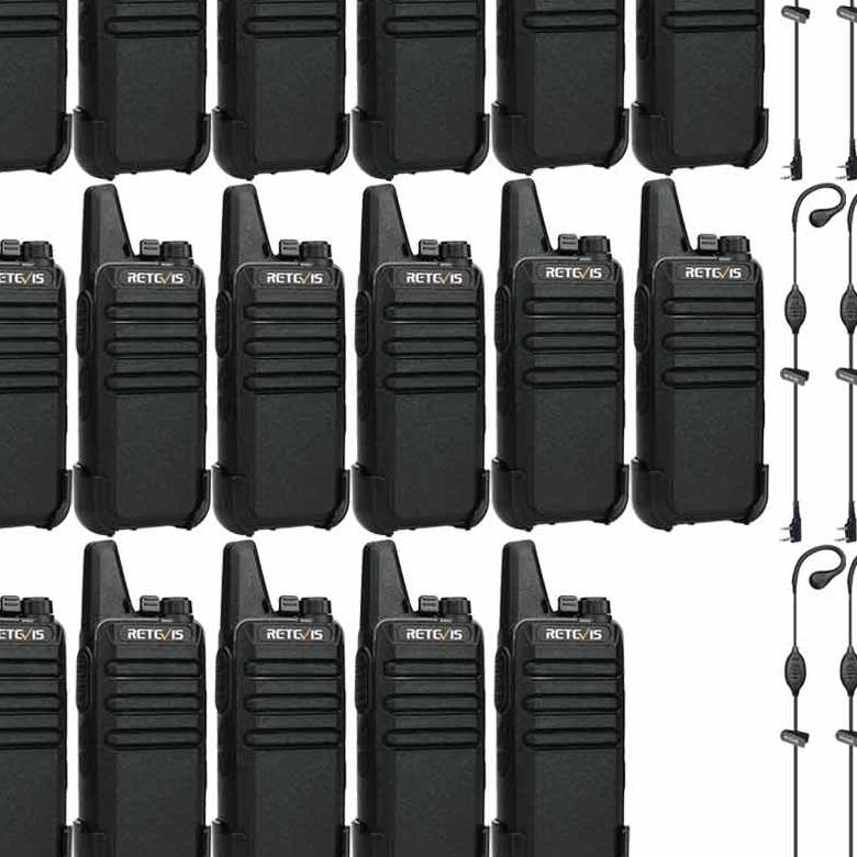 Retevis RT622 PMR446 Radio with Earpiece Kit 20 Packs | License-Free | Lightweight | Long Battery Life | Clear Sound | VOX Hands-Free