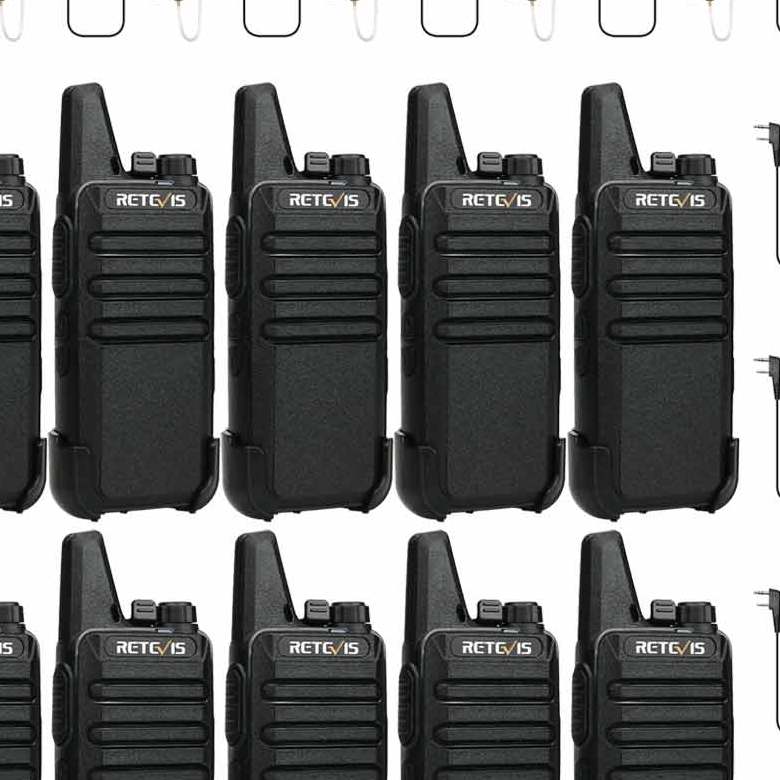 Retevis RT622 PMR446 Radio with Earpiece Kit 10 Packs | License-Free | Lightweight | Long Battery Life | Clear Sound | VOX Hands-Free