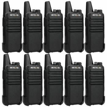 Retevis RT622 PMR446 Radio 10 Packs | License-Free | Lightweight | Long Battery Life | Clear Sound | VOX Hands-Free