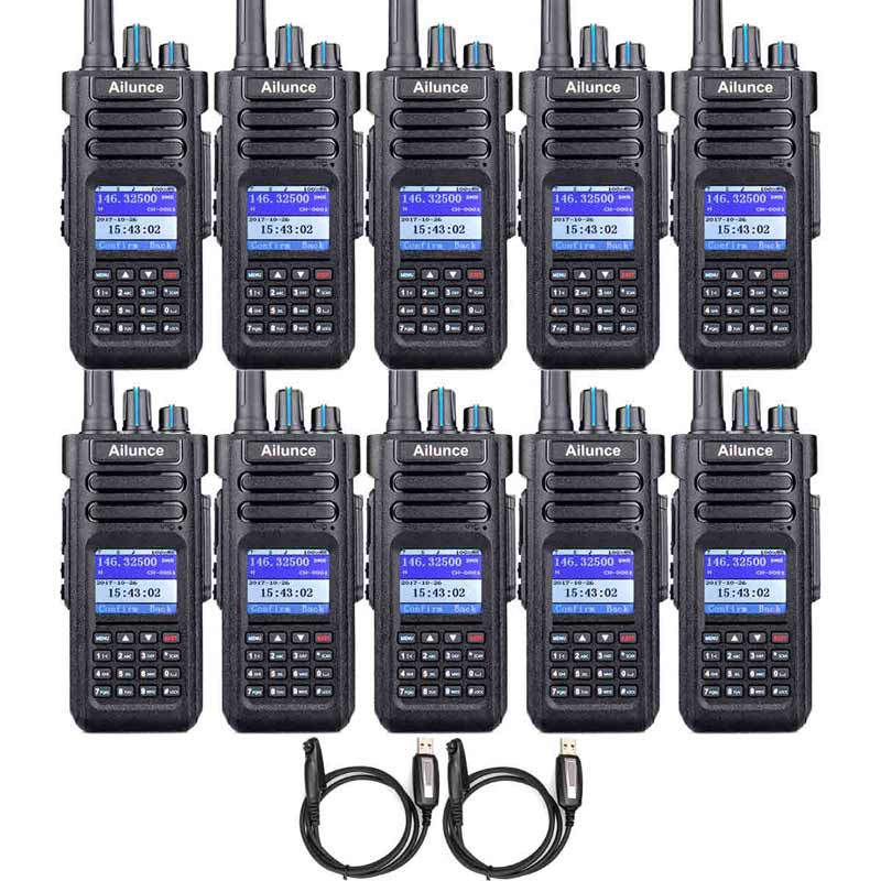 HD1 10W IP67 FPP DMR Ham Radio (10 Pack)