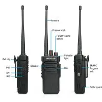 Retevis RT29 Long Distance Waterproof VHF Radio with Earpiece and Programming Cable 6 Pack