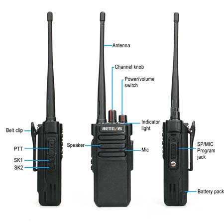 RT29 Long Range Waterproof Walkie Talkies+Programming cable
