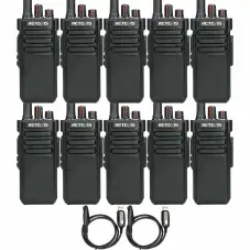 Retevis RT29 Long Distance Business Radio 10Pack with 5 Extra Type-C Batteries