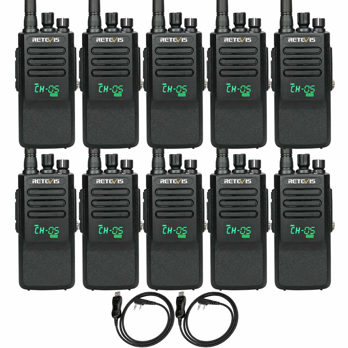 Retevis RT50 10 Watt Professional Waterproof DMR Radio (10 Pack)