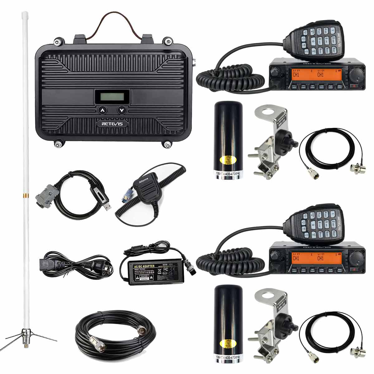RT97S Portable Repeater and RA87 40W Mobile Radio Bundle