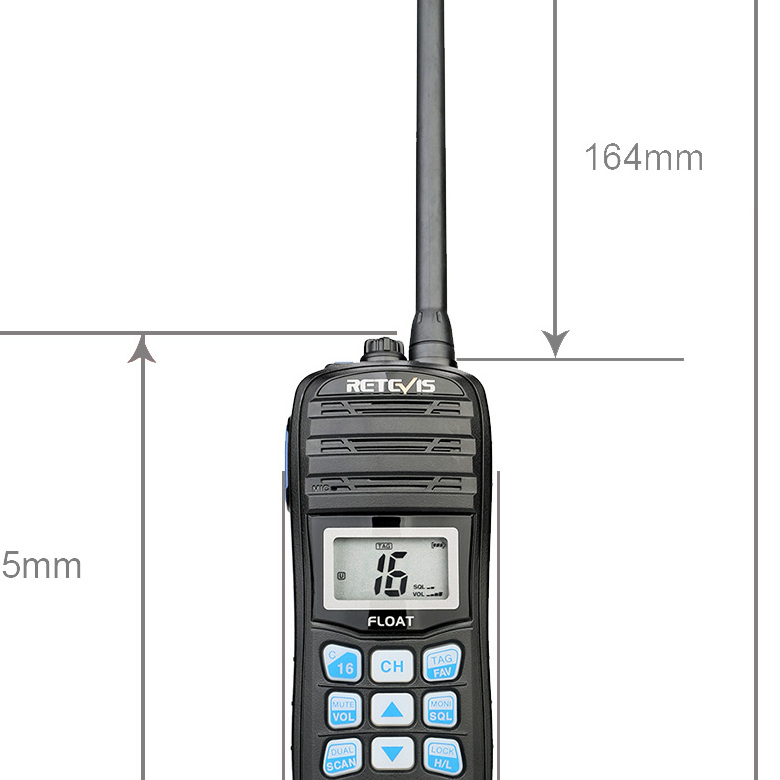 RT55 Floating IP67 VHF Marine Radio