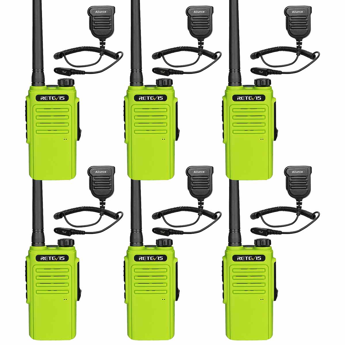 RT47 IP67 FRS Radio with IP67 Speaker Microphone kit (6 Pack)