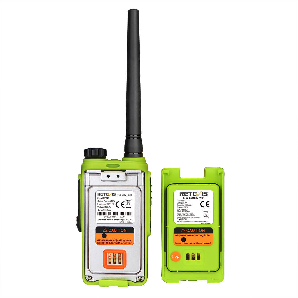 RT47 IP67 FRS Radio with IP67 Speaker Microphone kit (6 Pack)
