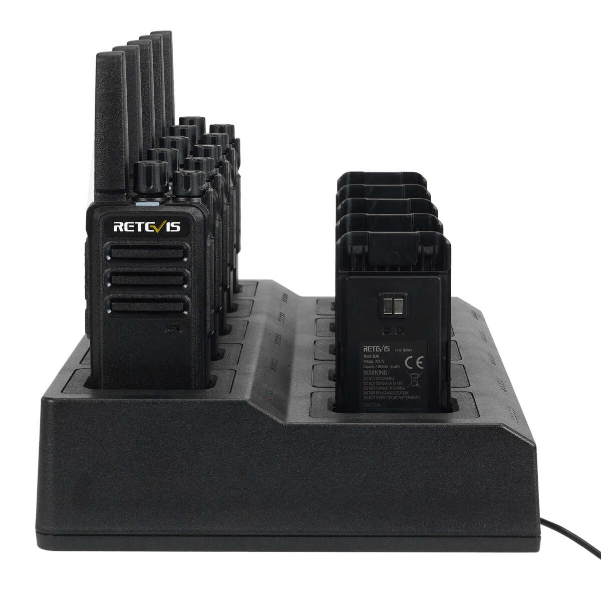 Retevis RT68 Portable Business Two Way Radio (20 Pack) with 10-Way Charger (2 Pack)