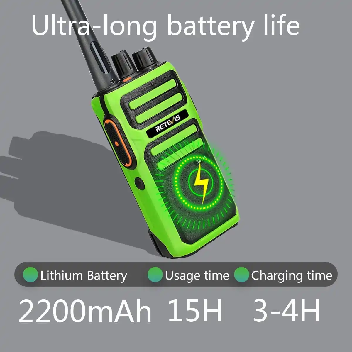 Retevis RB17A Portable GMRS Handheld Two Way Radio with Earpiece (6Pack)