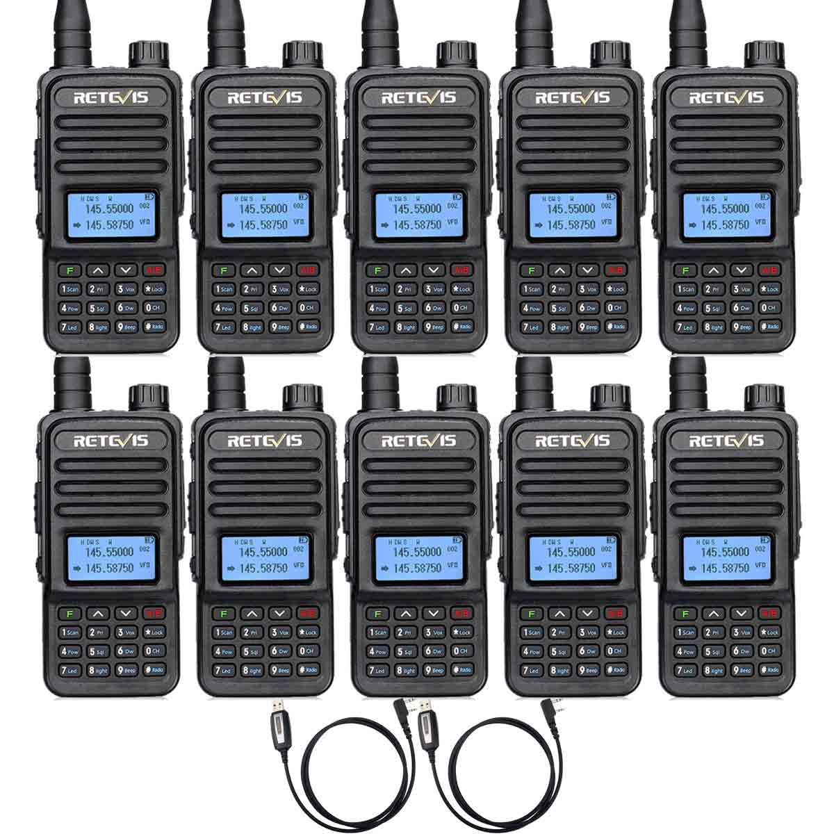 RT85 5W 200CH FPP VHF/UHF Radio (10 Pack)