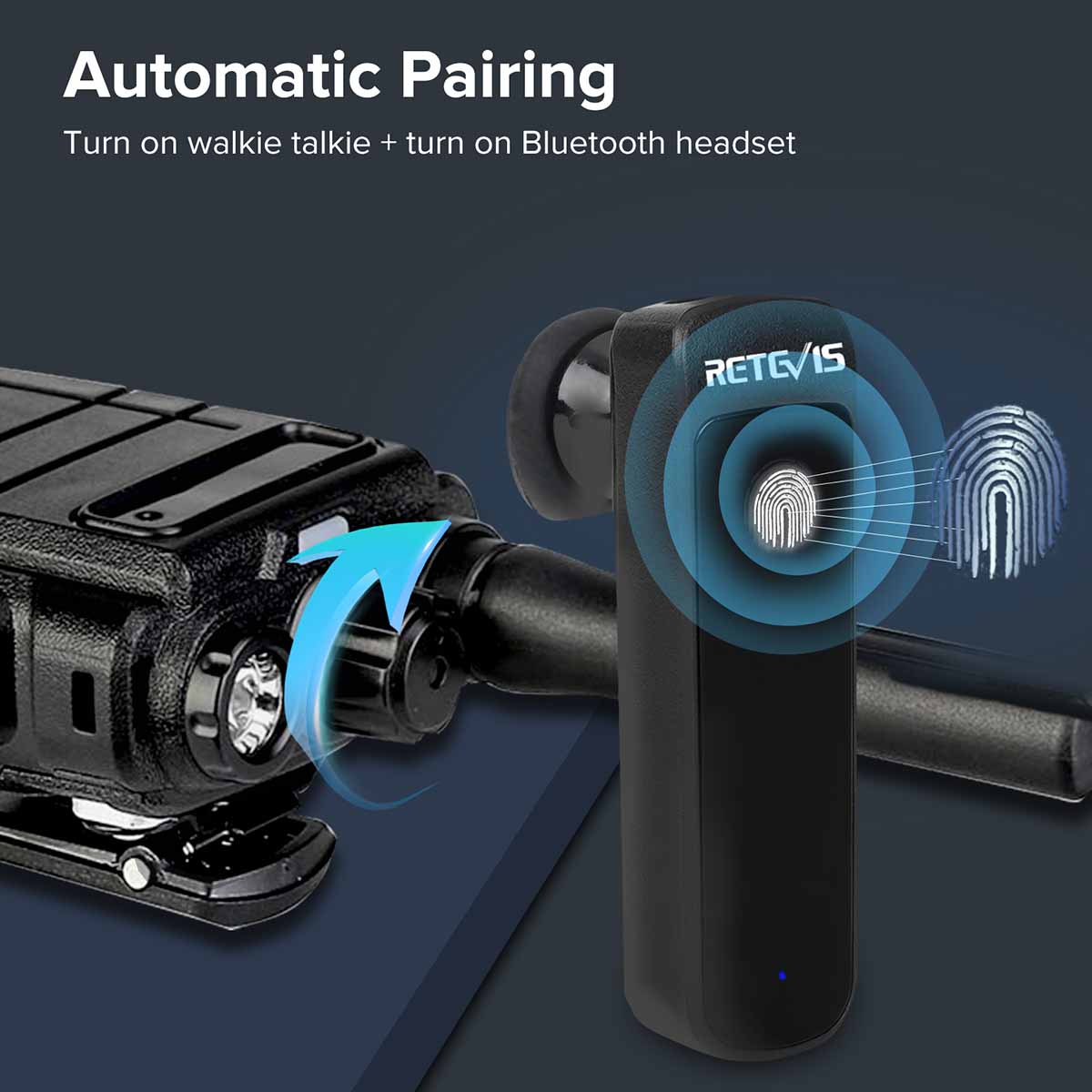 RB37 Bluetooth FRS Two Way Radio (6 Packs)+Multi-Unit Charger
