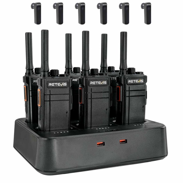 Retevis RB37 FRS Bluetooth Radio with Bluetooth Earpiece | License-Free | Type-C Charging | 2000mAh Battery | VOX Hands-Free