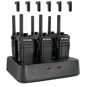 Retevis RB37 FRS Bluetooth Radio with Bluetooth Earpiece | License-Free | Type-C Charging | 2000mAh Battery | VOX Hands-Free