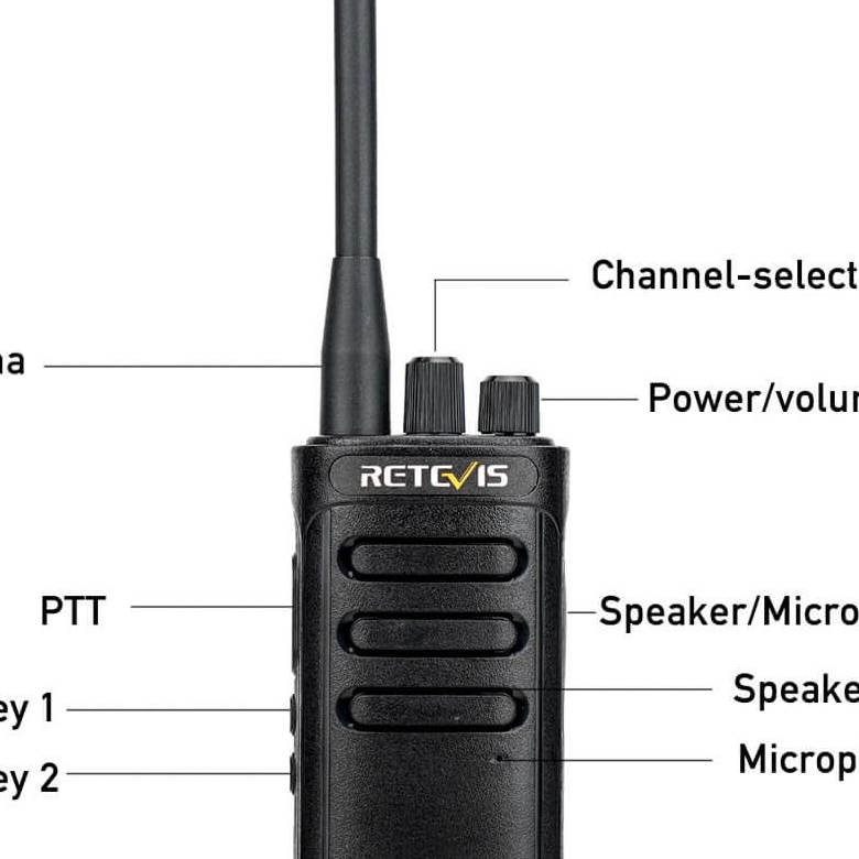 RB85 High Power 2 Way Radios with Shoulder Mic Noise Canceling Radio