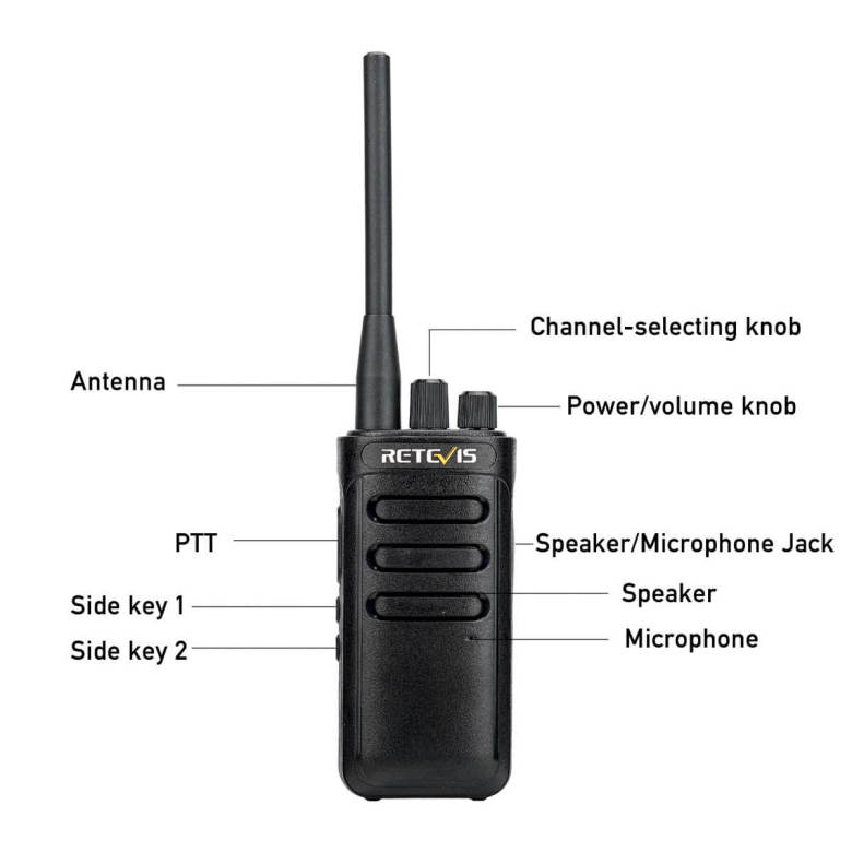 RB85 High Power 2 Way Radios with Shoulder Mic Noise Canceling Radio