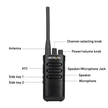 RB85 High Power 2 Way Radios with Shoulder Mic Noise Canceling Radio