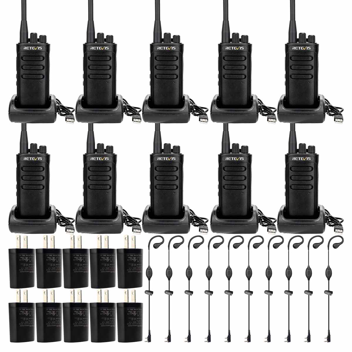 RB85 Business Radios with Earpiece Kit (10 Pack) 
